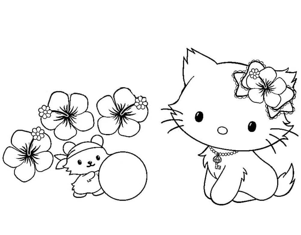 Printable Sugar and Charmmy Kitty Coloring Page