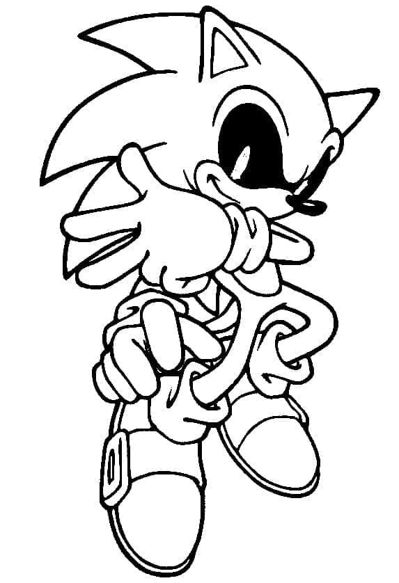 Printable Super Cool Sonic Exe For Kids Coloring Page