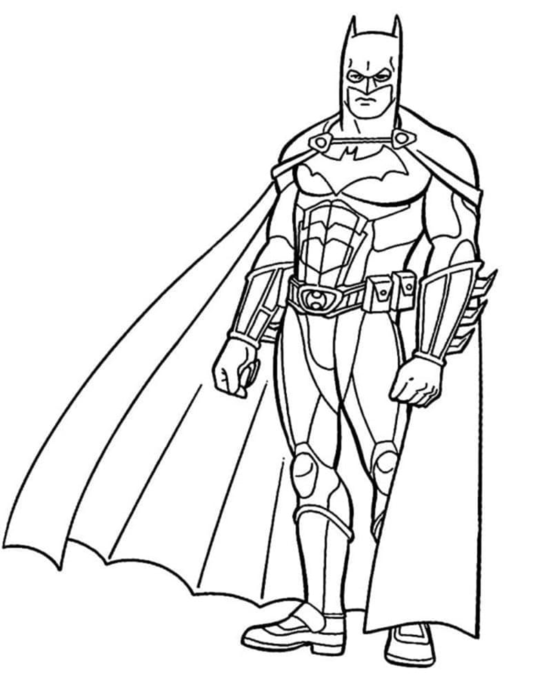 Printable Superhero Batman Picture Coloring Page