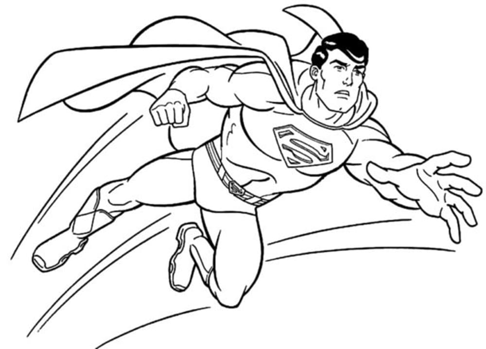 Printable Superman Hopes The Web Will Fly out of His Fingers Photo Coloring Page