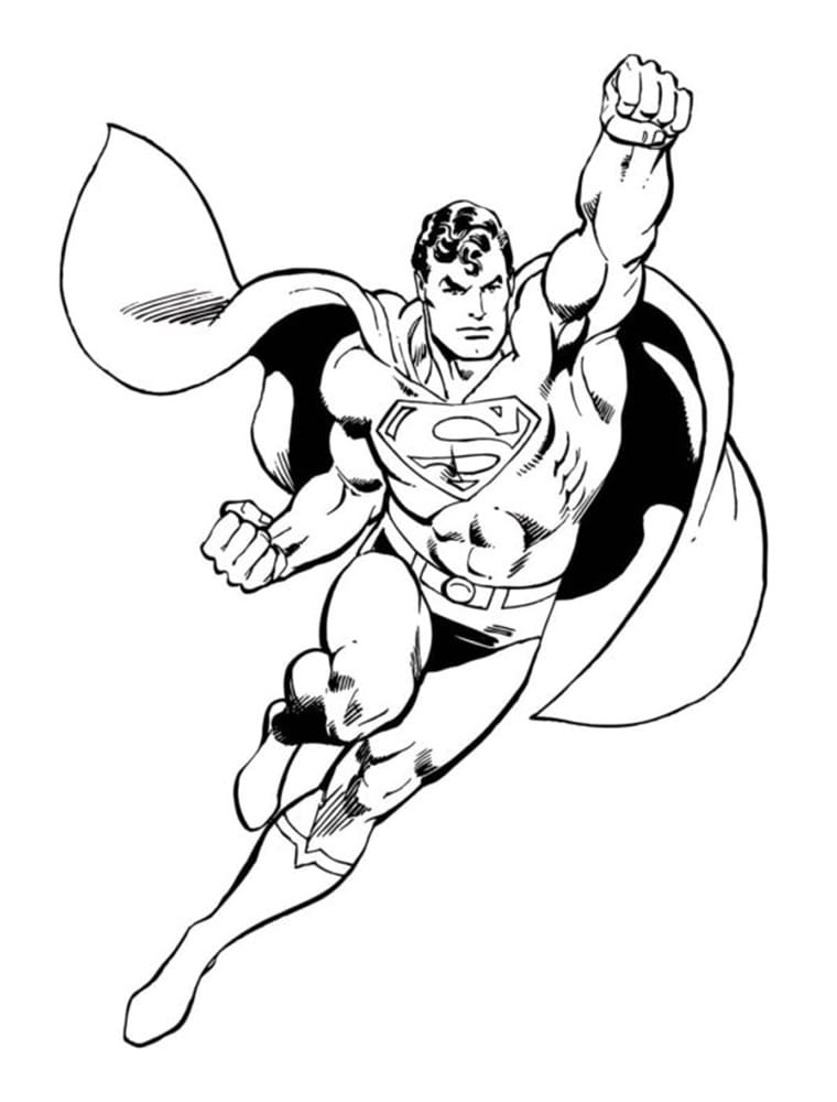 Printable Superman Image Coloring Page