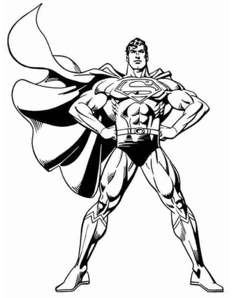 Printable Superman Photo Coloring Page