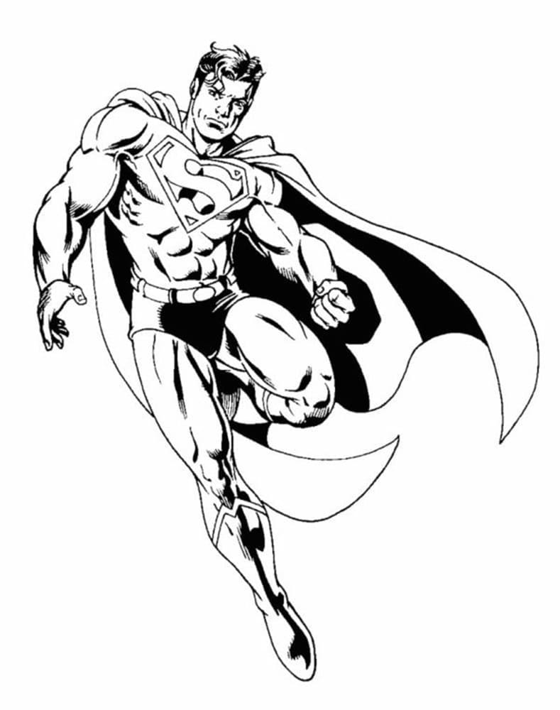Printable Superman Photos Free Coloring Page