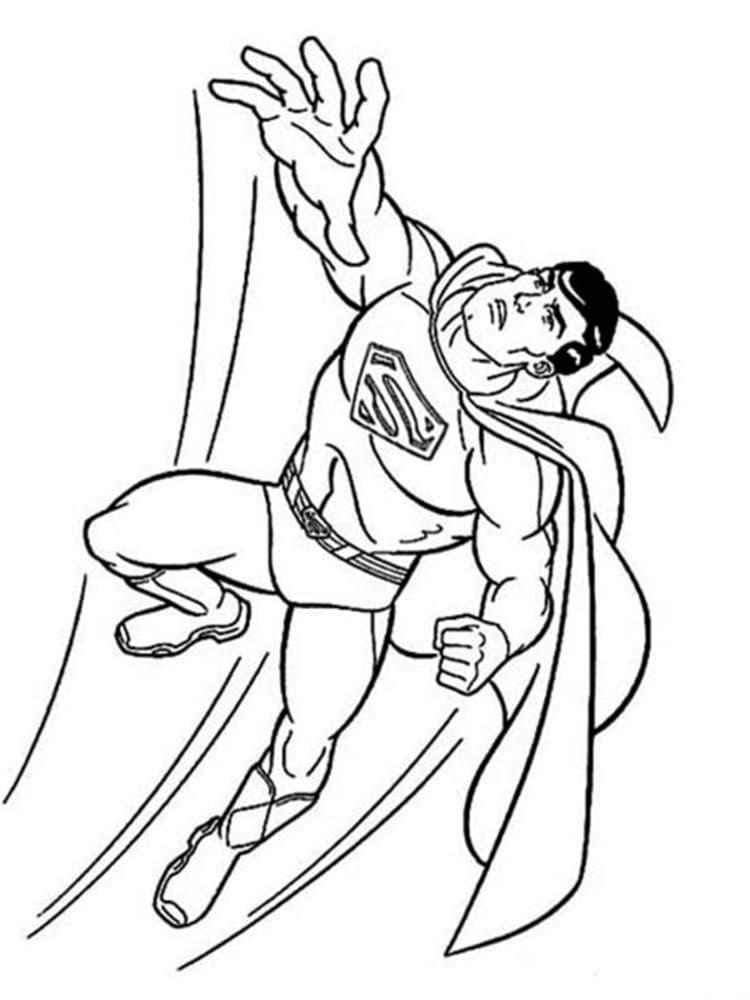 Printable Superman Picture Coloring Page