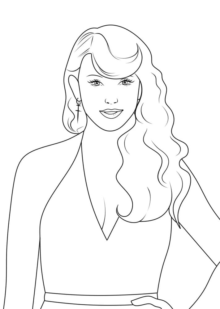 Printable Taylor Swift is Cool Coloring Page