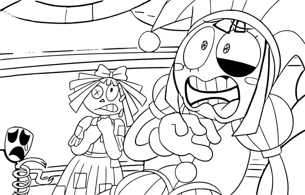 Printable The Amazing Digital Circus Coloring Page