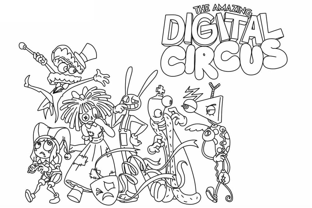 Printable The Amazing Digital Circus For Free Coloring Page