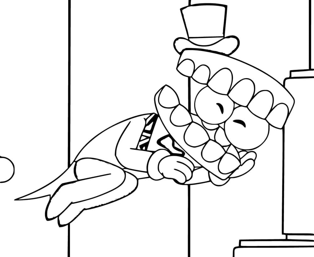 Printable The Amazing Digital Circus Free Coloring Page