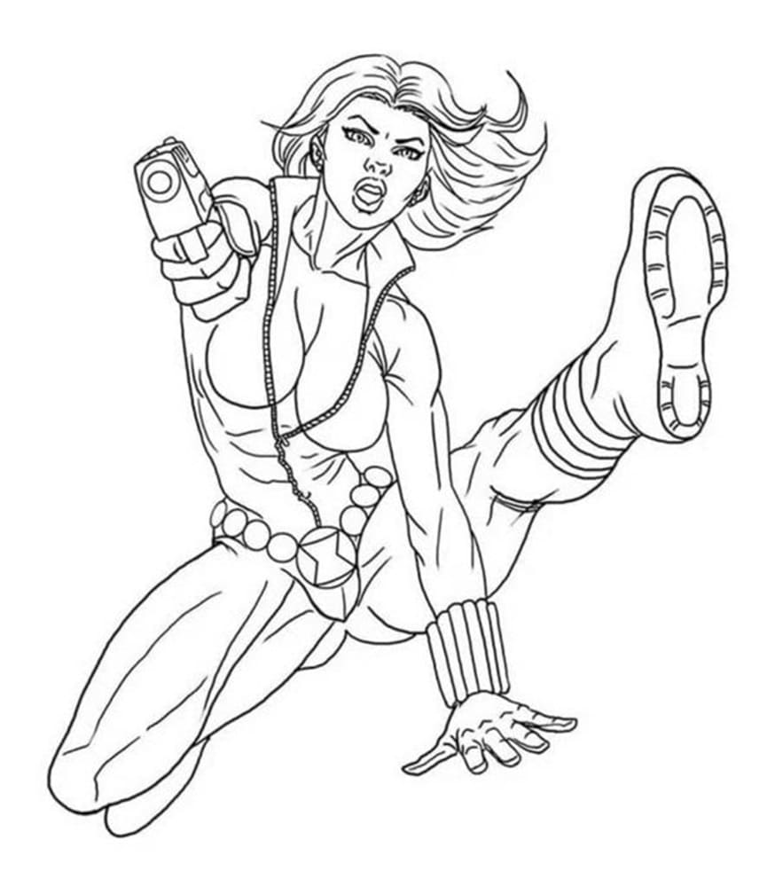 Printable The First Female Comic Book Protagonist With Superpowers Photo Coloring Page