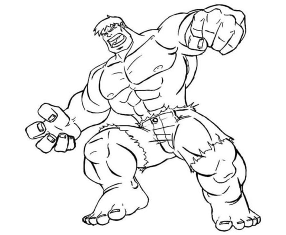 Printable The Hulk Poisons Photo Coloring Page