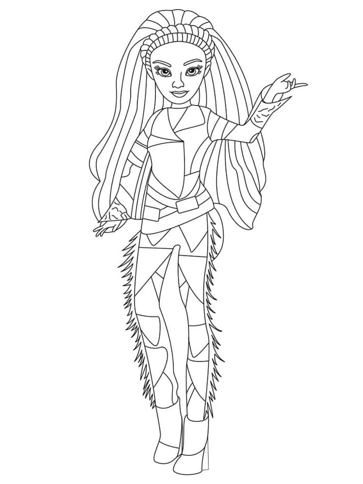 Printable Uma from Descendants Coloring Page