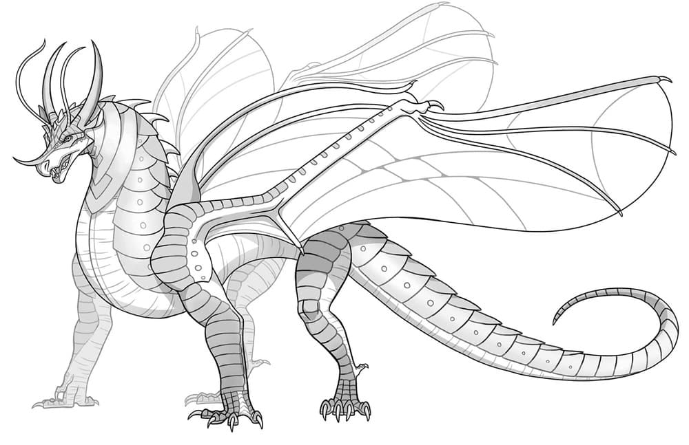 Printable Wings of Fire Baby Hivewing Coloring Page
