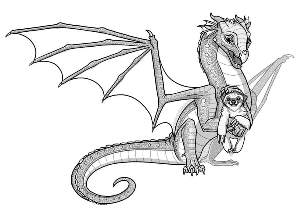 Printable Wings of Fire Baby Mudwing Coloring Page