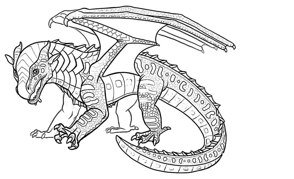 Printable Wings of Fire Baby Sandwing Coloring Page