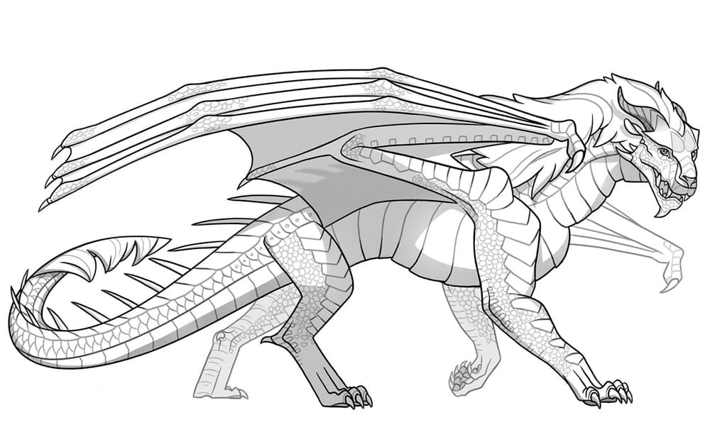 Printable Wings of Fire Beetlewing Dragon Coloring Page