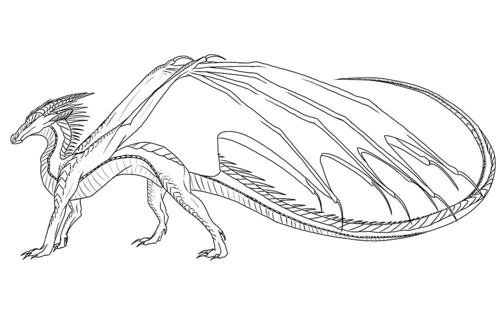Printable Wings of Fire Dragon Image Coloring Page