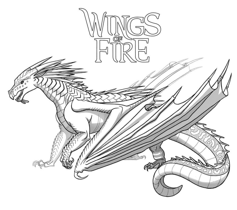 Printable Wings of Fire Dragon Photo Coloring Page