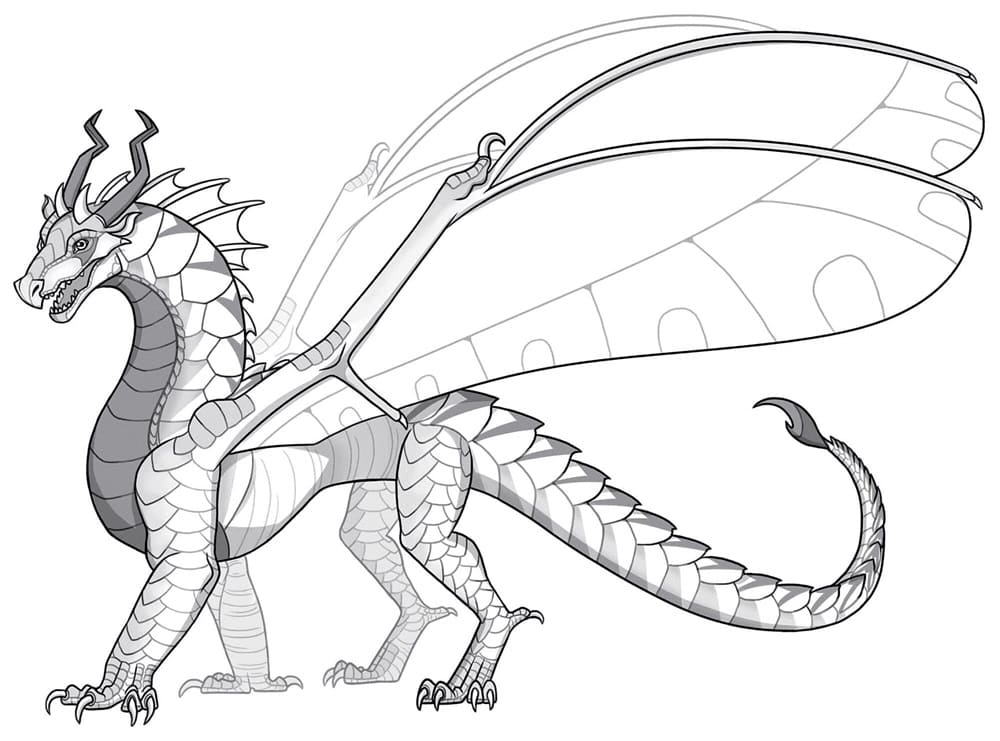 Printable Wings of Fire Hivewing Dragon Coloring Page
