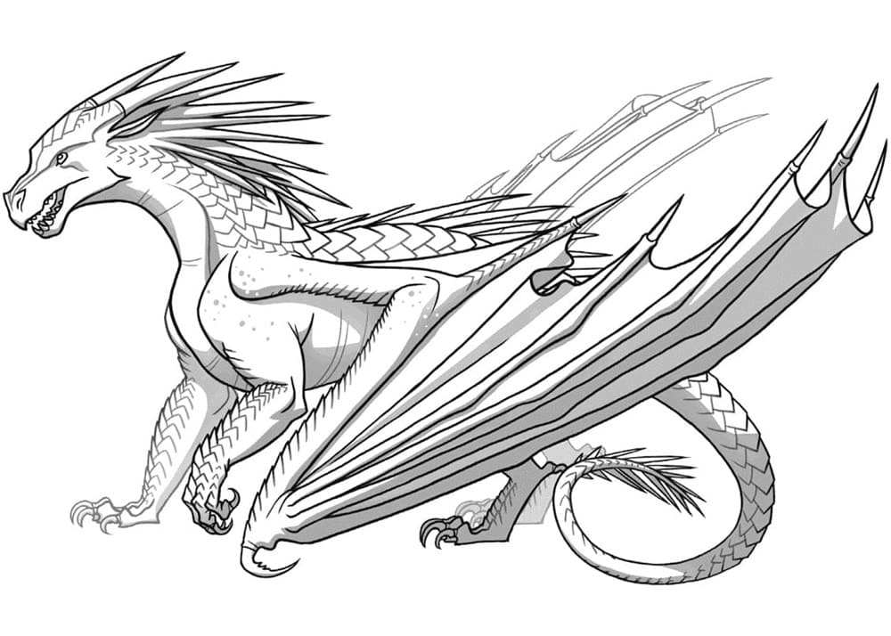 Printable Wings of Fire Hybrid Dragon Coloring Page