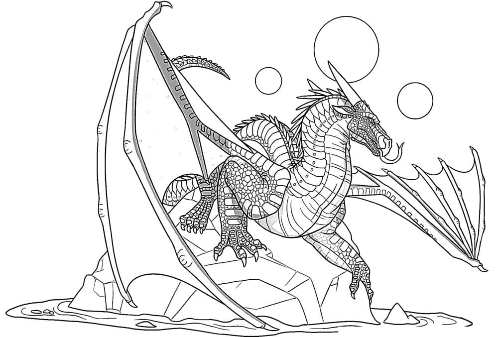 Printable Wings of Fire Nightwing Coloring Page