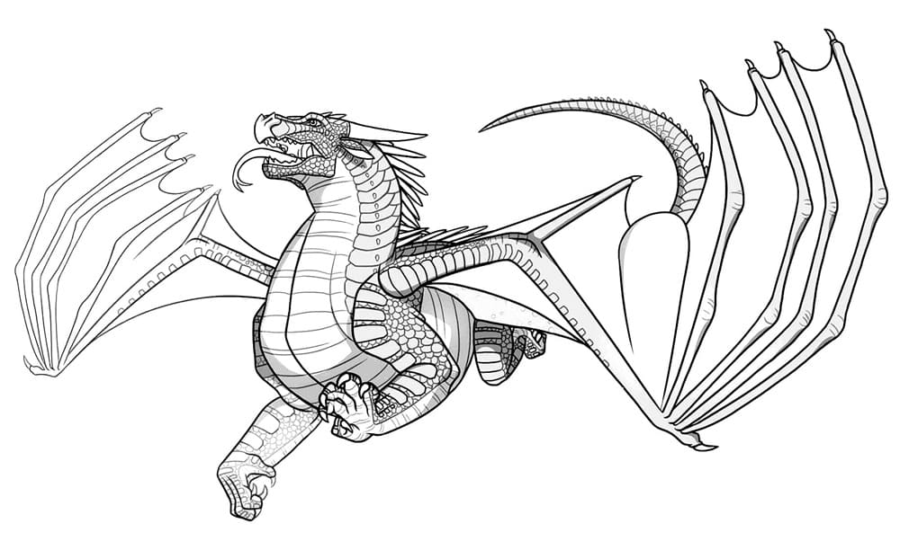 Printable Wings of Fire Nightwings Coloring Page