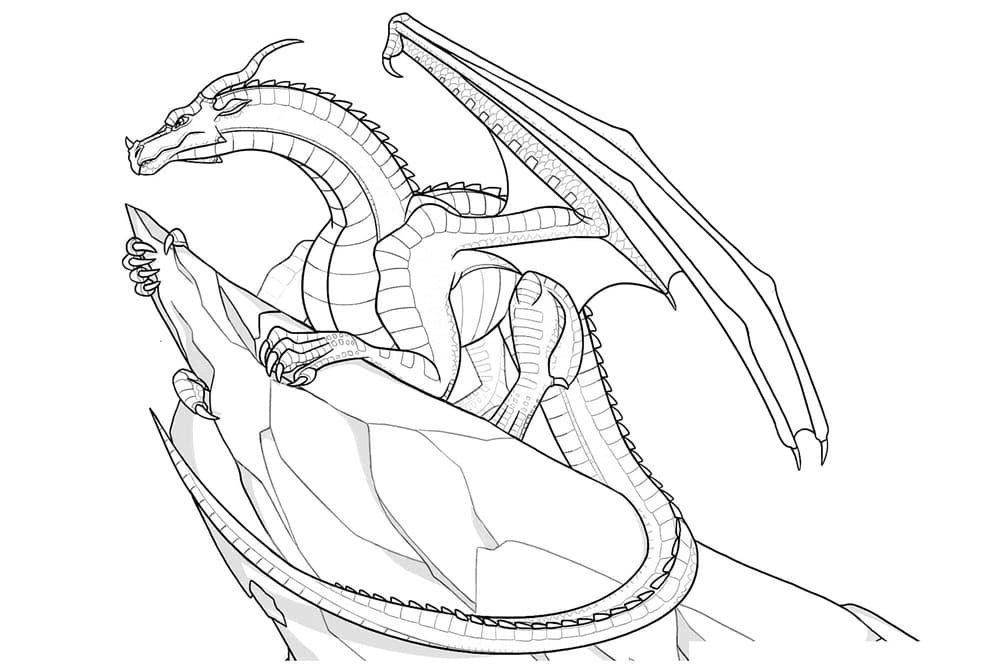 Printable Wings of Fire Silkwing Dragon Coloring Page