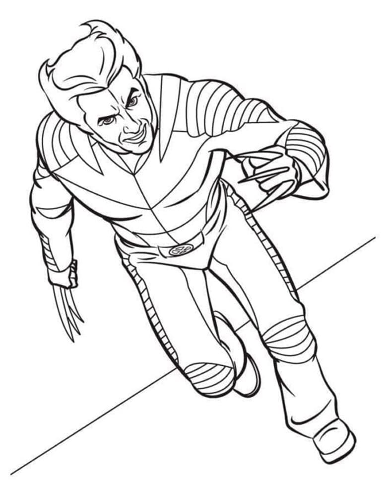 Printable Wolverine Image Coloring Page