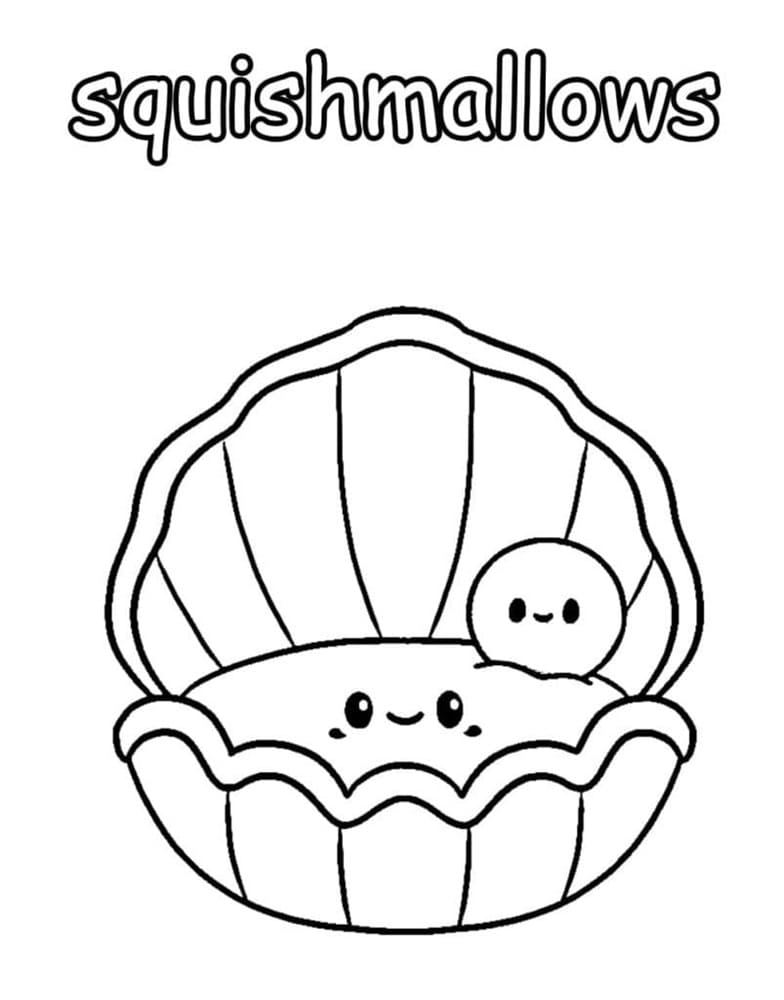 Squishmallows Adorable Printable Coloring Page