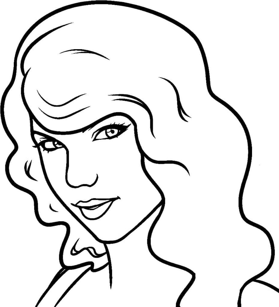 Taylor Swift Photos Printable Coloring Page