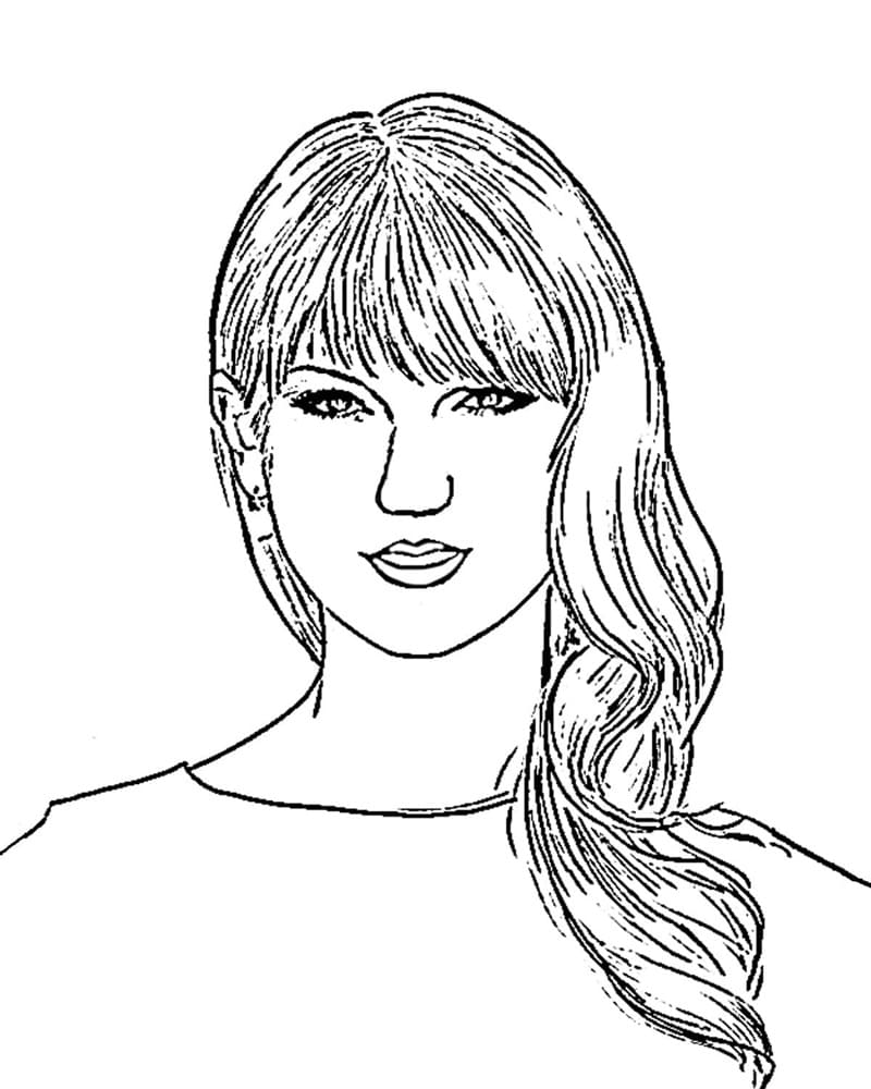 Taylor Swift Printable Coloring Page