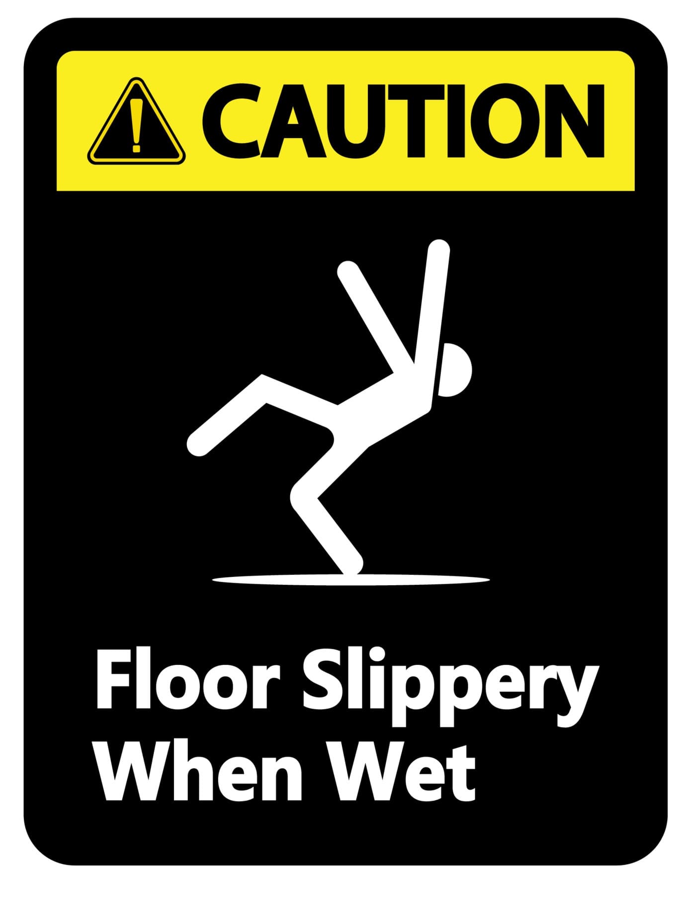 Caution Floor Slippery When Wet Sign
