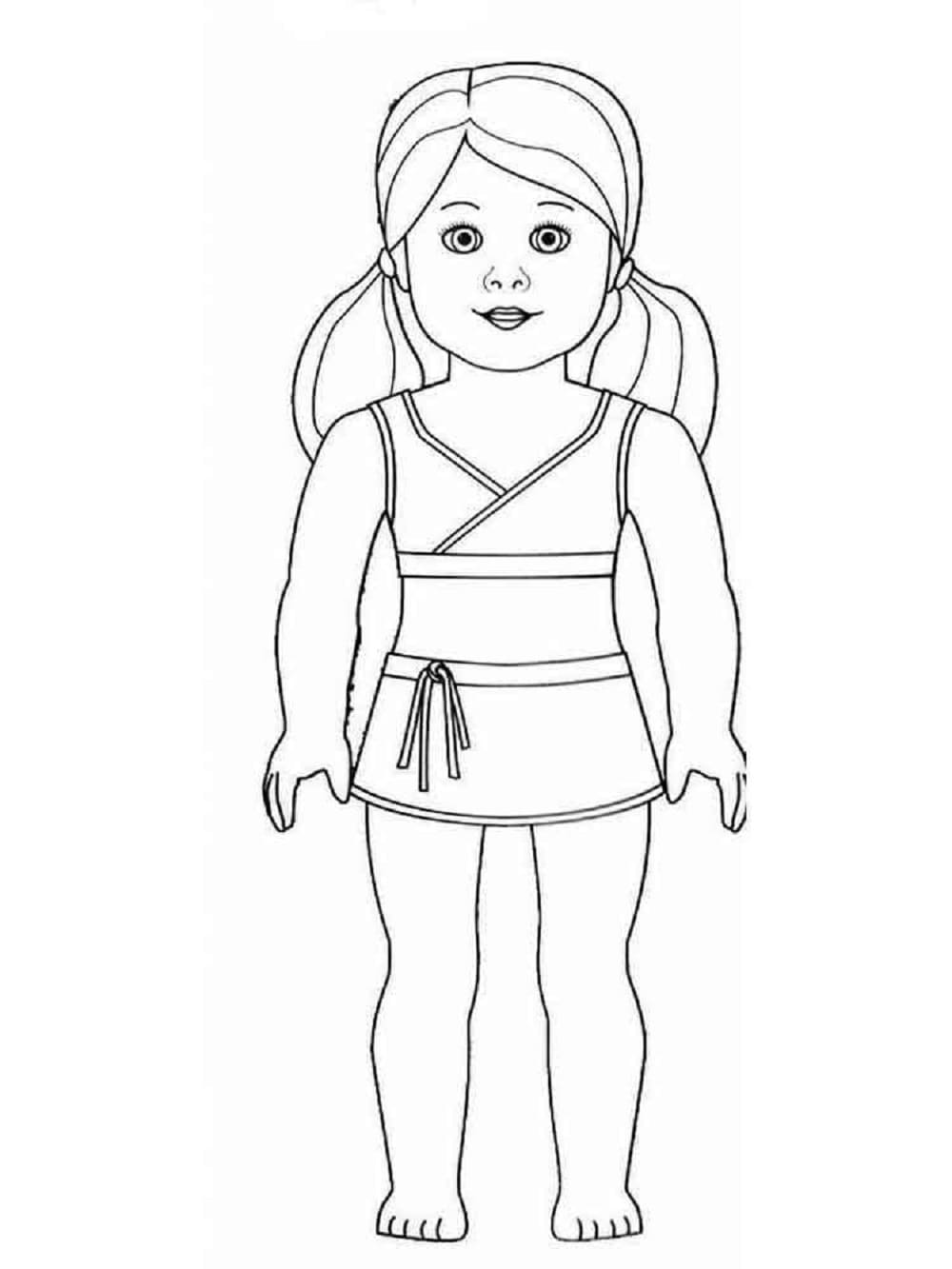 Cute Printable American Girl Doll Coloring Page
