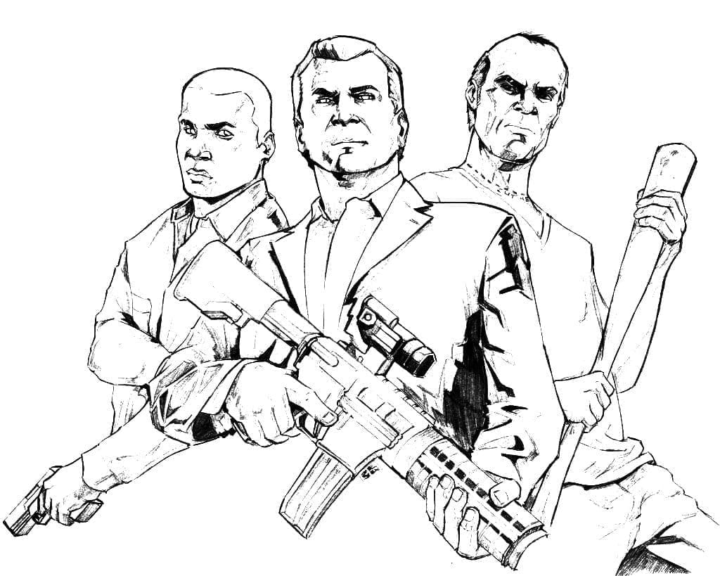 Free Download GTA Coloring Page