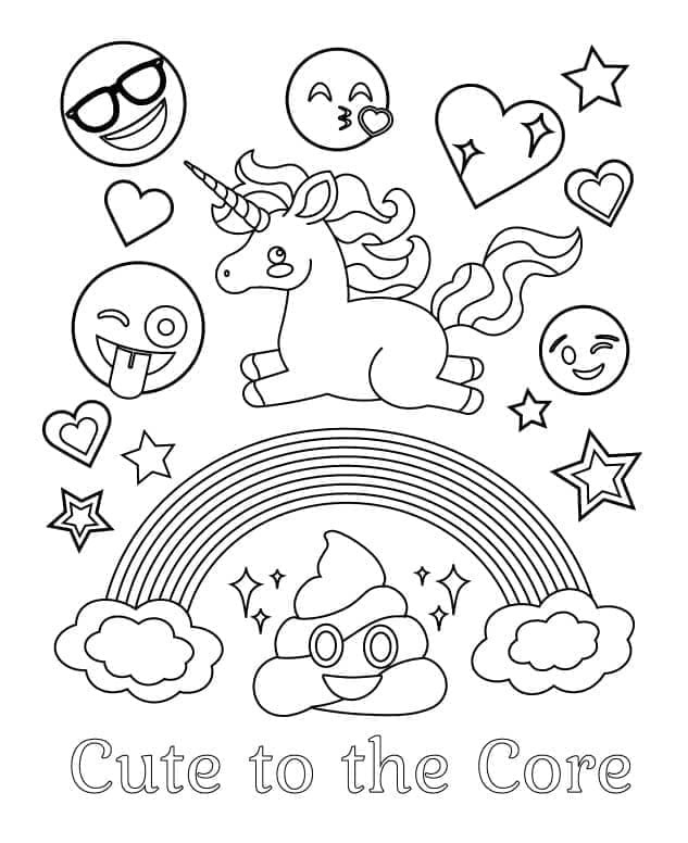 Free Emojis Coloring page