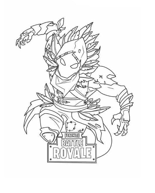Free Fortnite Outline Image coloring Page