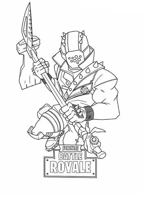 Free Print Fortnite Outline Coloring Page