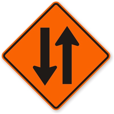 Free Two Way Traffic Sign Printable