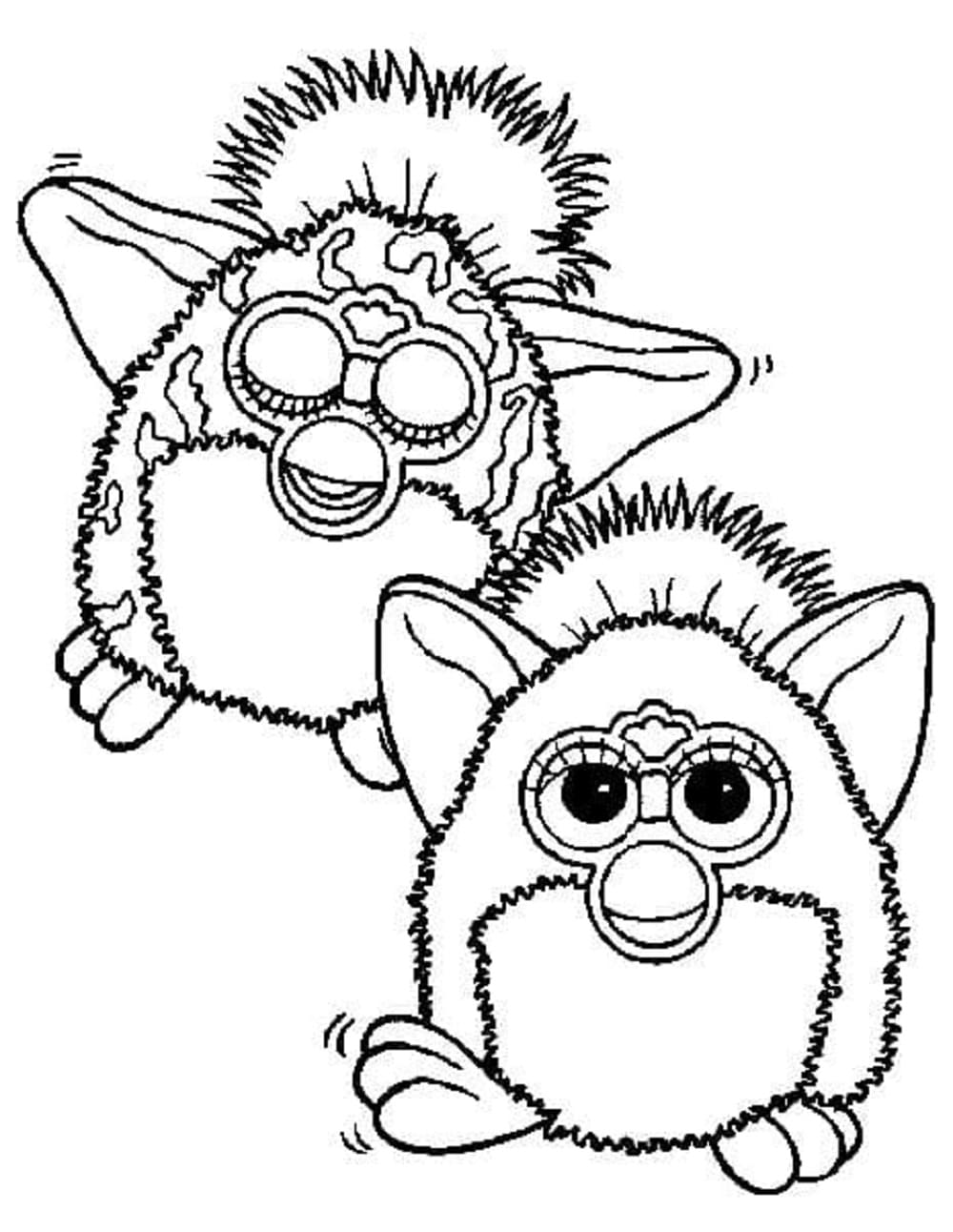 Furby to Printable Coloring Page