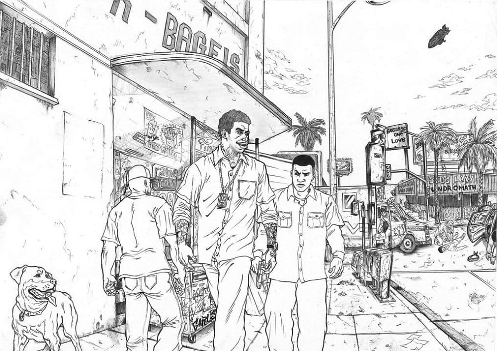 GTA Coloring Pages