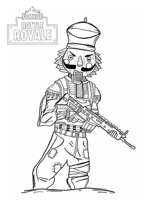 Game Fortnite Coloring Page