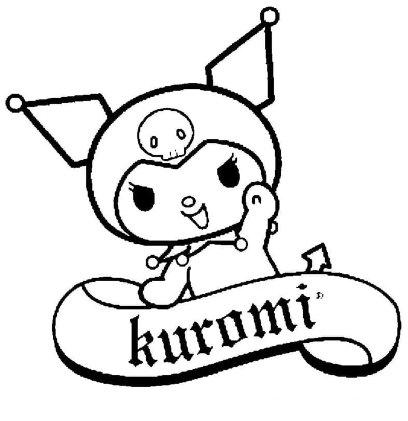 Kuromi Printable Coloring Page