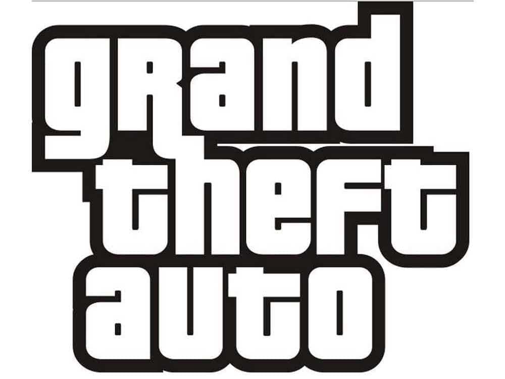 Logo Grand Thief Auto GTA Coloring Page