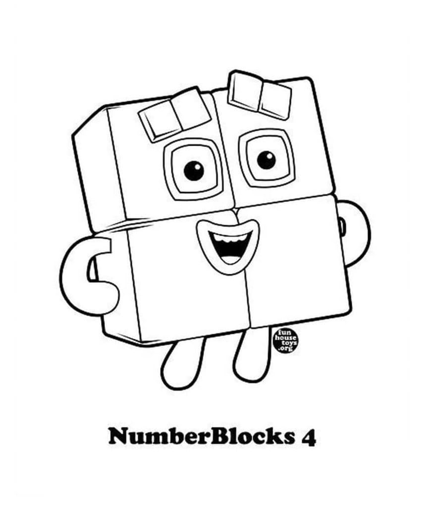Perfect Printable Numberblocks Coloring Page