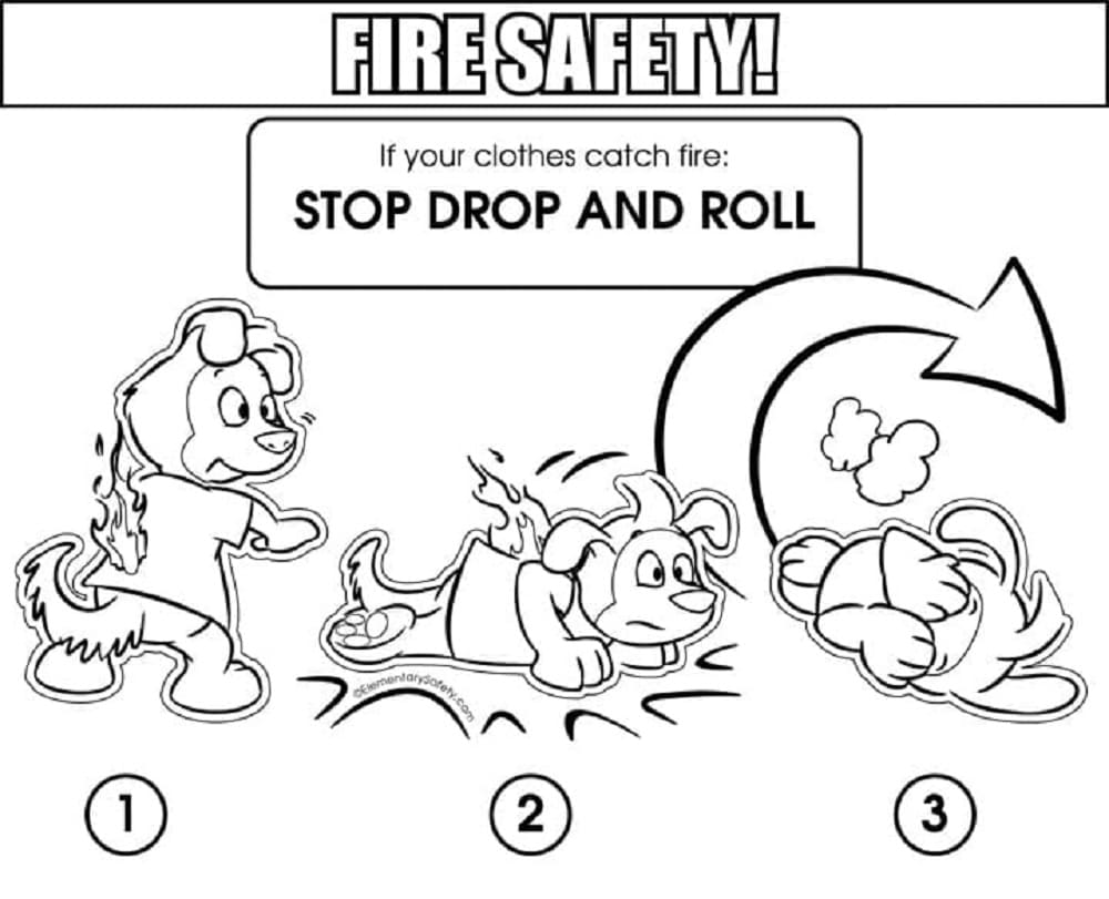 Print Fire Safety Free Picture Coring Page