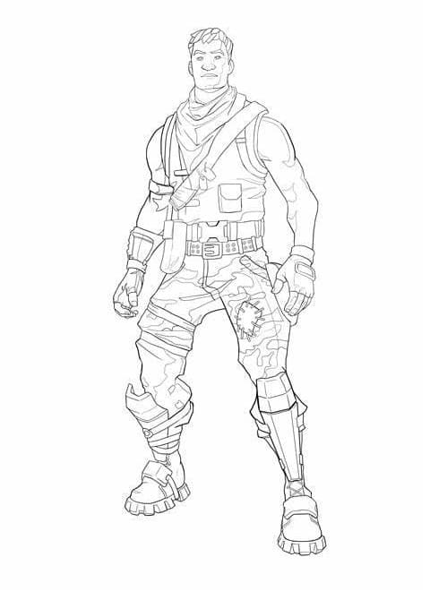 Print Fortnite Outline Coloring page