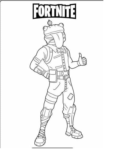 Print Fortnite Picture Coloring Page