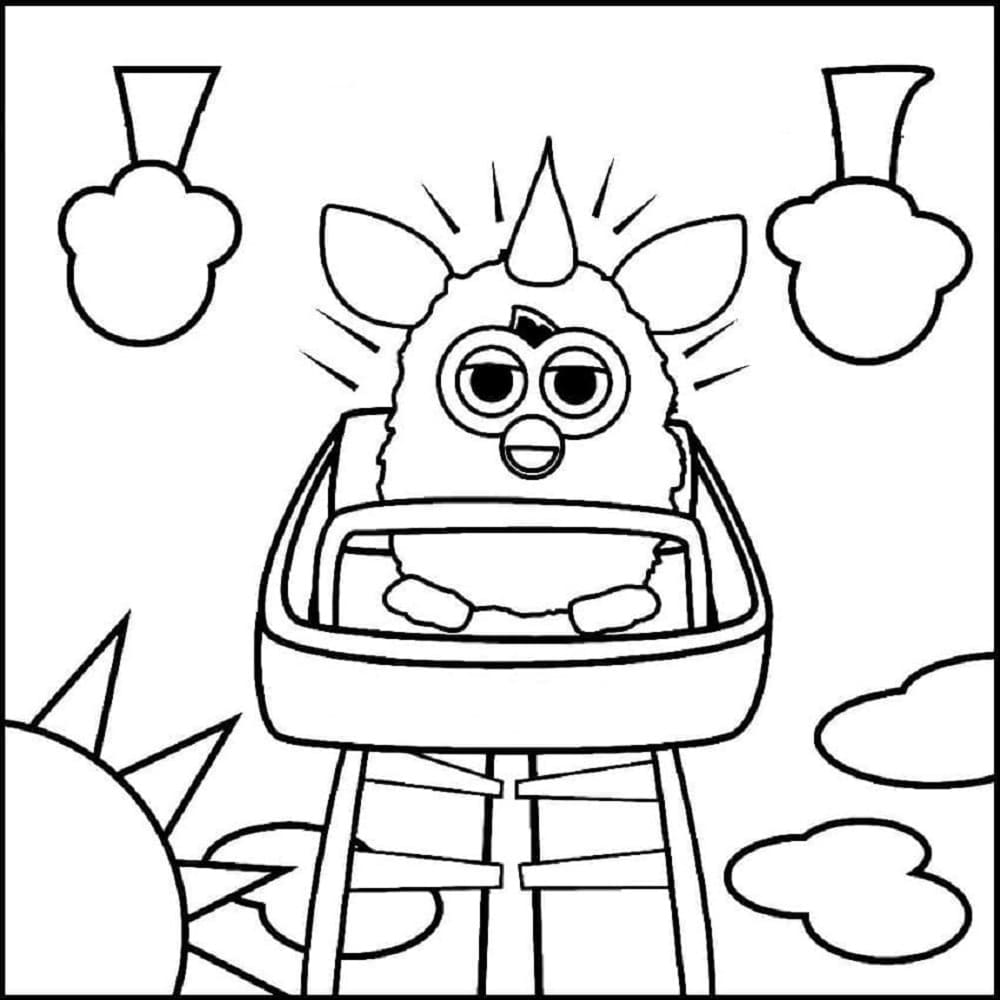 Print Furby Free Coloring Page