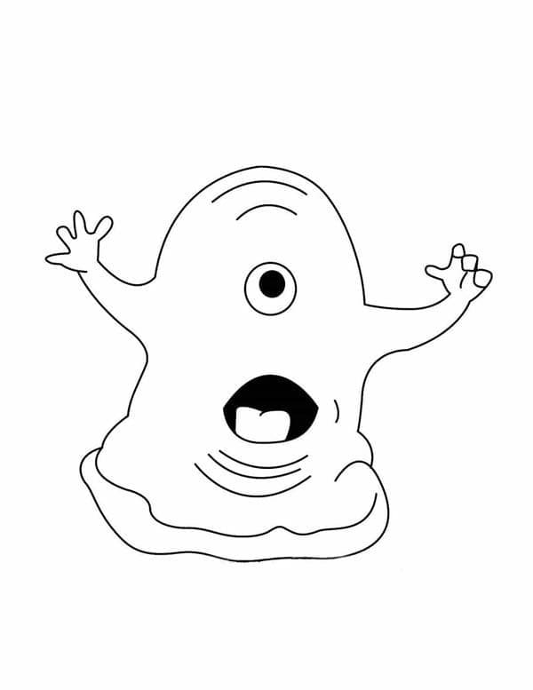 Printable A Slime Monster Coloring Page