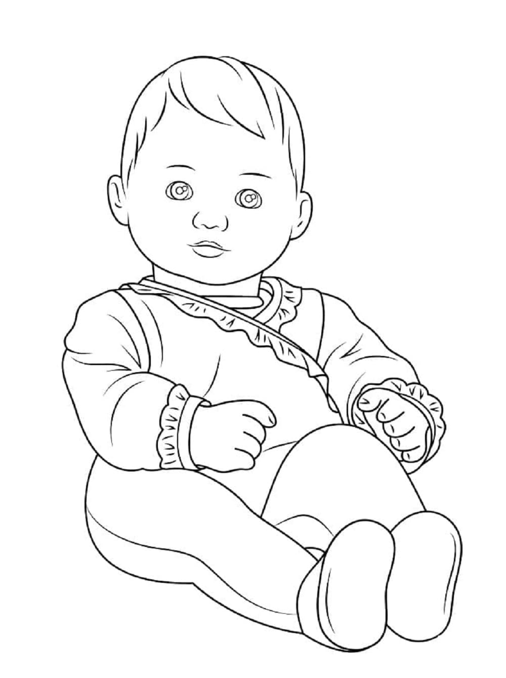 Printable American Girl Baby Doll Coloring Page