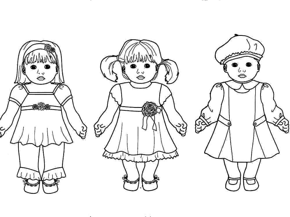 Printable American Girl Dolls Coloring Page